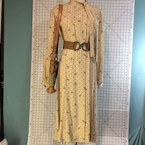 Vintage Cream Silk Dress 8